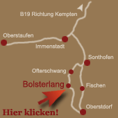 Anfahrt Hörnerbahn und Talhuette Bolsterlang